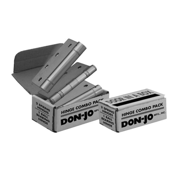 4-1/2" x 4-1/2" Combo Hinge Pack with One Spring Hinge and Two Ball Bearing Hinges 36PK
